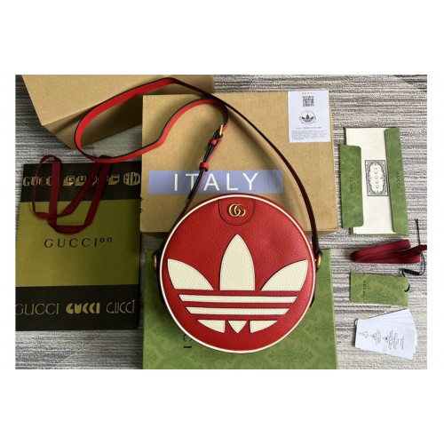 Gucci adidas x Gucci Ophidia shoulder bag in Red leather