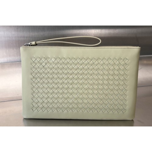 Bottega Veneta Pouch Bag in Travertine Leather