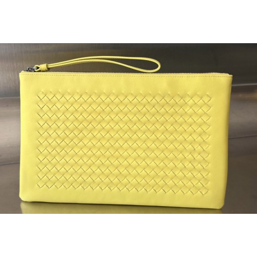 Bottega Veneta Pouch Bag in Yellow Leather