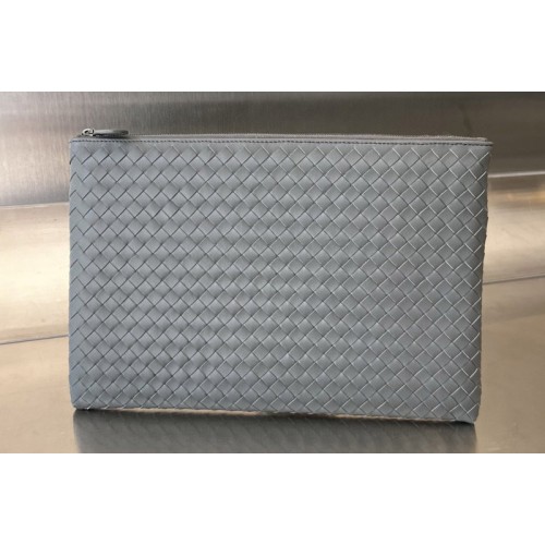 Bottega Veneta Pouch Bag in Gray Leather