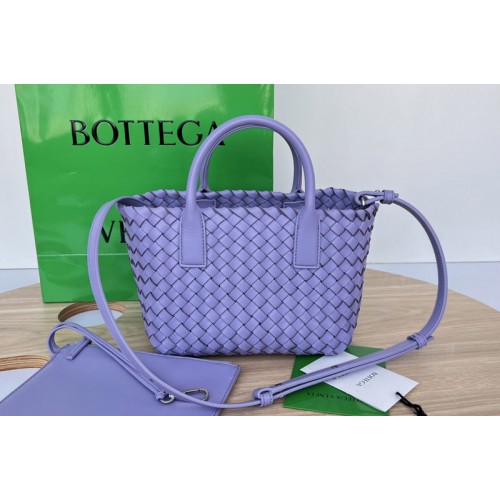 Bottega Veneta Mini Cabat tote bag in Wisteria intreccio leather