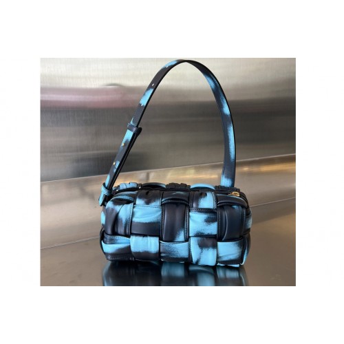 Bottega Veneta Small Brick Cassette Bag in Blue Leather