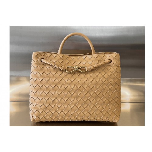 Bottega Veneta Medium Andiamo Bag in Almond Leather