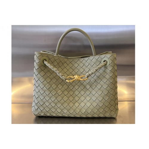 Bottega Veneta Medium Andiamo Bag in Travertine Leather