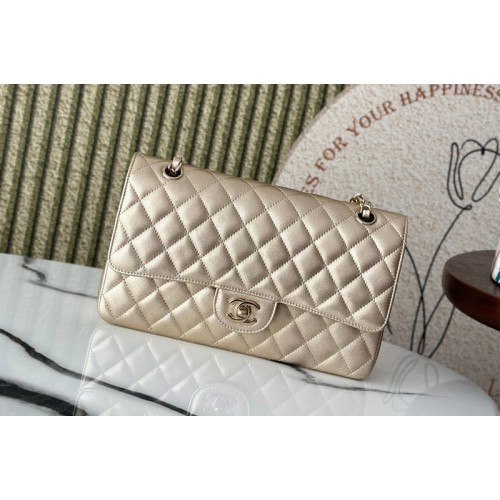 Chanel 11.12 Classic Handbag  A01112 in Gold Leather