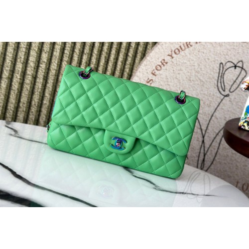 Chanel 11.12 Classic Handbag  A01112 in Green Leather