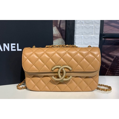 Chanel 2.15 Flap Bags with Gold Chain in Camamel Calfskin Leather