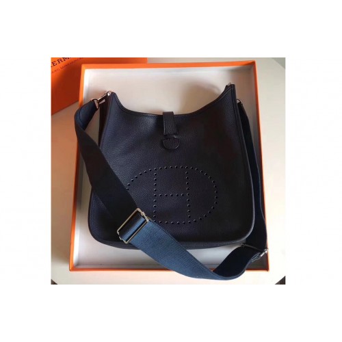 Hermes Evelyne 28 Bag in Sapphire Blue Togo Leather Hermes Evelyne 28 Bag in Sapphire Blue Togo Leather