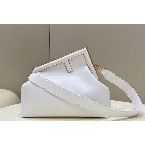 Fendi 8BP127 Fendi First Medium bag in White leather