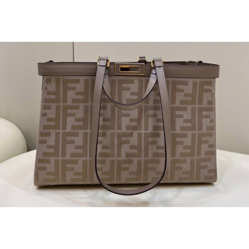 Fendi 8BH374 Medium X-Tote bag in Beige canvas FF Fendi 8BH374 Medium X-Tote bag in Beige canvas FF