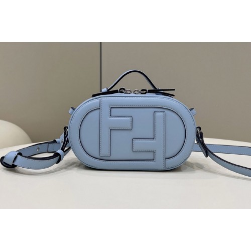 Fendi 8BS058 OLock Mini Camera Case Oval mini bag in Blue leather Fendi 8BS058 OLock Mini Camera Case Oval mini bag in Blue leather