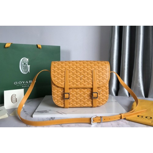 Goyard Belvedere MM bag in Yellow Goyardine Canvas