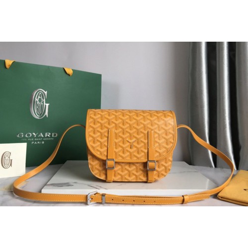Goyard Belvedere PM bag in Yellow Goyardine Canvas