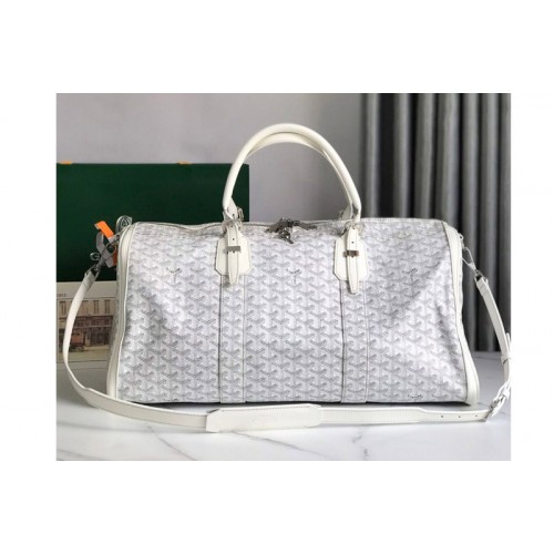 Goyard Boston 50 bag in White Goyardine Canvas