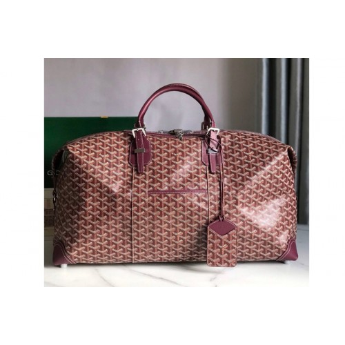 Goyard Bowling 55 bag in Burgundy Goyardine Canvas
