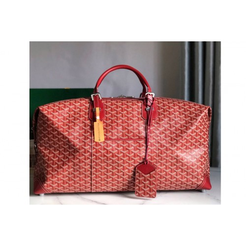 Goyard Bowling 55 bag in Red Goyardine Canvas