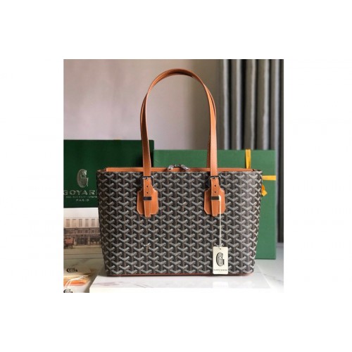 Goyard tote bag in Black/Tan Goyardine Canvas