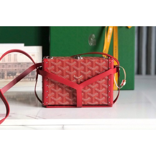 Goyard Minaudiere trunk bag in Red Goyardine Canvas