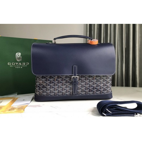 Goyard Citadin PM messenger bag in Blue Goyardine Canvas Goyard Citadin PM messenger bag in Blue Goyardine Canvas