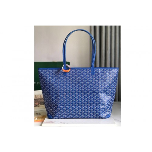 Goyard Artois MM bag in Blue Goyardine Canvas