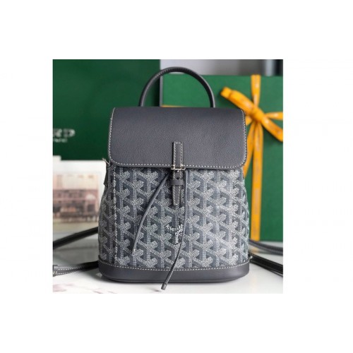 Goyard Alpin Mini backpack in Gray Goyardine Canvas & Chevroches Calfskin