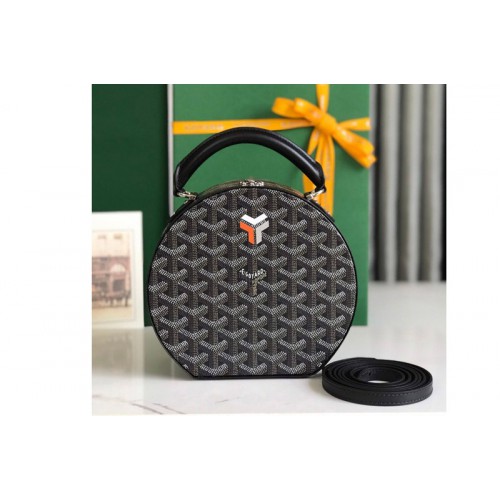 Goyard Alto Hatbox trunk bag in Black Goyardine Canvas Goyard Alto Hatbox trunk bag in Black Goyardine Canvas