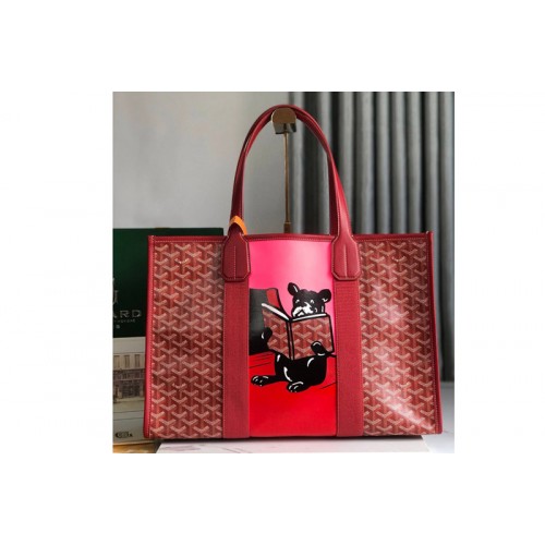 Goyard Villette MM tote bag in Red Goyardine Canvas