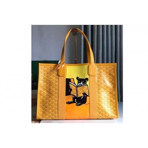 Goyard Villette MM tote bag in Yellow Goyardine Canvas