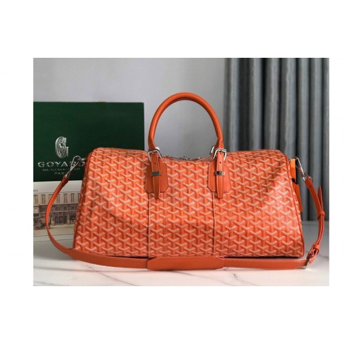Goyard Boston 45 bag in Orange Goyardine Canvas