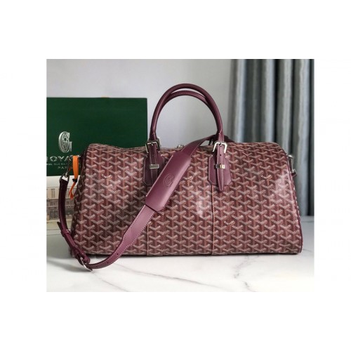 Goyard Boston 45 bag in Burgundy Goyardine Canvas