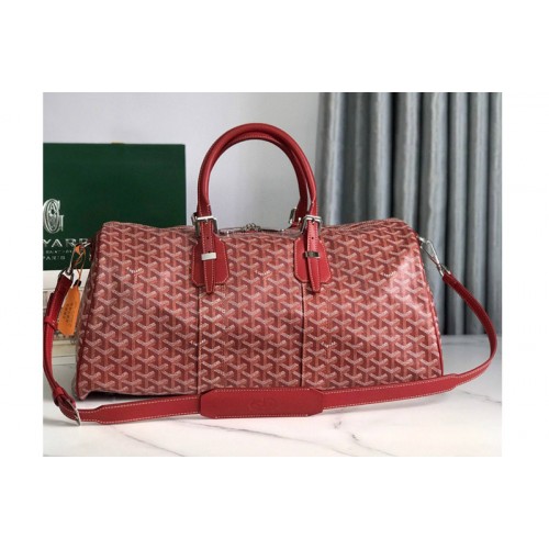 Goyard Boston 45 bag in Red Goyardine Canvas