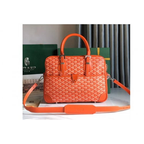 Goyard Ambassade MM Document Case bag in Orange Goyardine Canvas