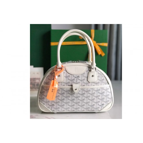 Goyard vintage mini bowling bag in White Goyardine Canvas