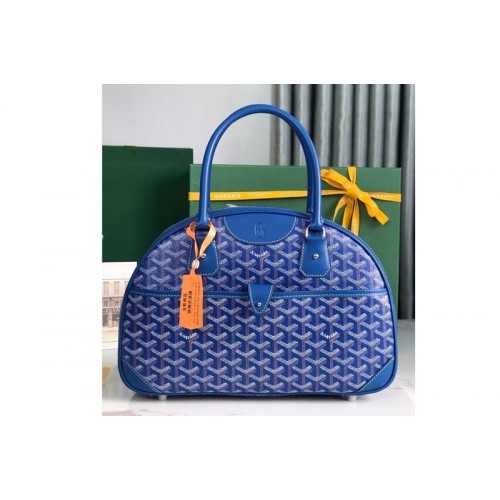 Goyard vintage bowling bag in Blue Goyardine Canvas