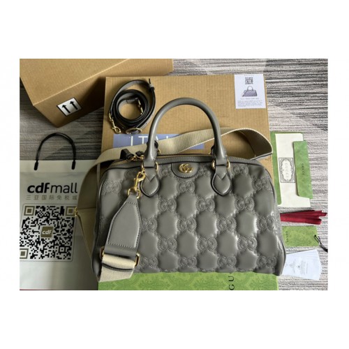 Gucci Matelasse leather medium bag in Gray Matelasse leather Gucci Matelasse leather medium bag in Gray Matelasse leather