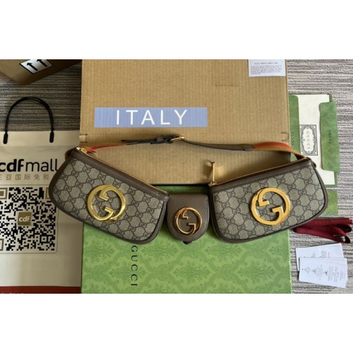 Gucci Blondie mini belt bag in Beige and ebony Supreme canvas