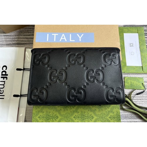 Gucci Jumbo Pouch in Black jumbo leather