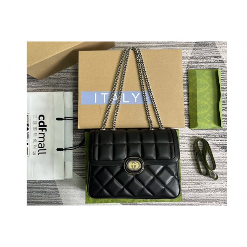 Gucci Deco Small Shoulder Bag in Black quilted leather Gucci Deco Small Shoulder Bag in Black quilted leather