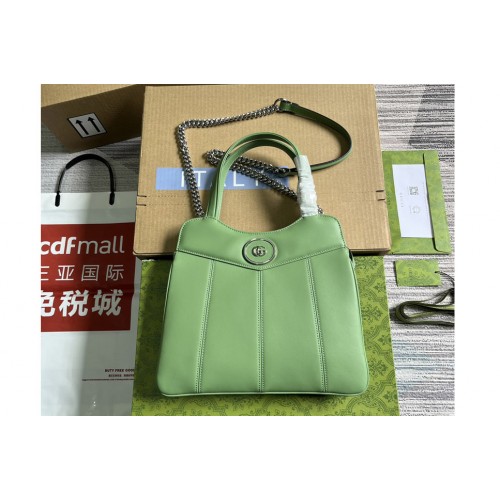 Gucci Petite Small Tote Bag in Light Green leather