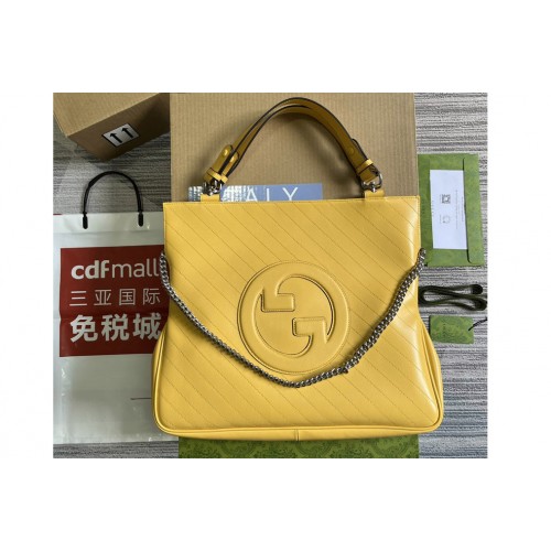 Gucci Blondie Medium Tote Bag in Yellow Leather