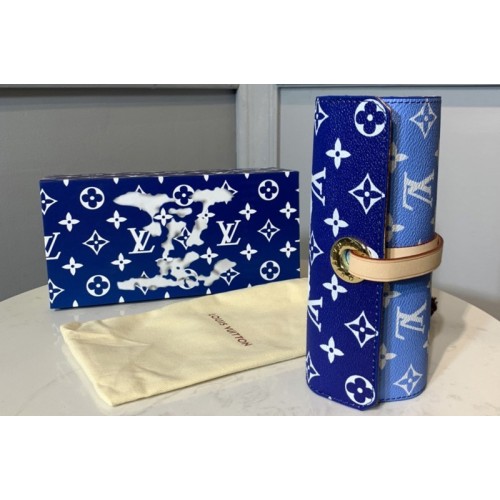 Louis Vuitton GI0374 Colored Pencils Pouch in Blue Monogram canvas Louis Vuitton GI0374 Colored Pencils Pouch in Blue Monogram canvas