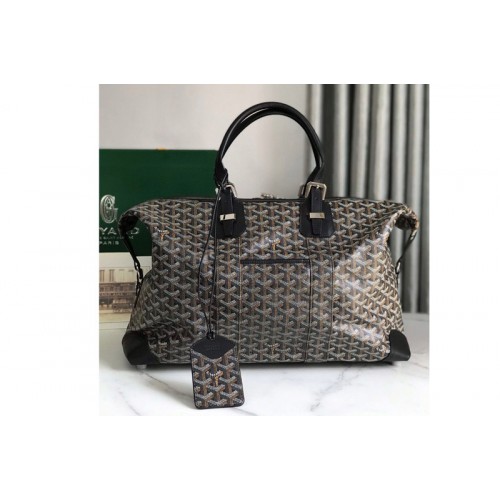 Goyard Bowling 45 bag in Black Goyardine Canvas & Cervon Calfskin