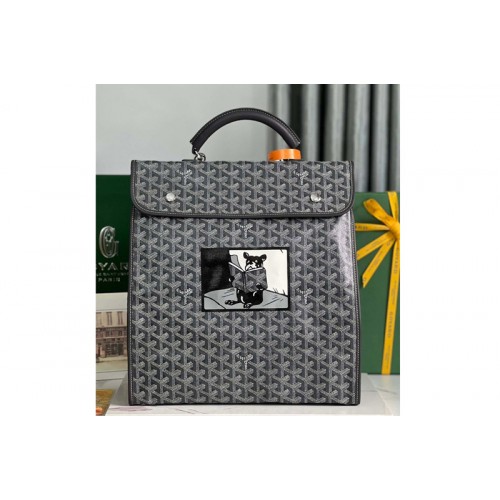 Goyard Saint Leger backpack in Gray Goyardine Canvas