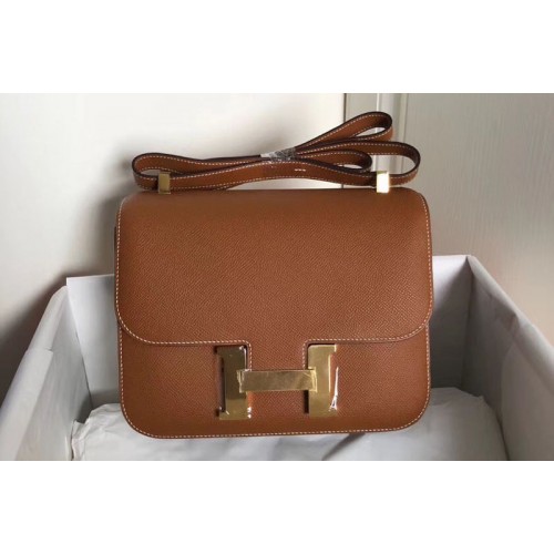 Hermes Constance 24cm Bag Original Epsom Leather Gold Tan Hermes Constance 24cm Bag Original Epsom Leather Gold Tan