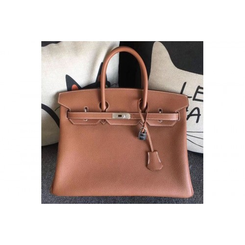 Hermes Birkin 30 Tote Bags Original Togo Leather Handstitched Tan