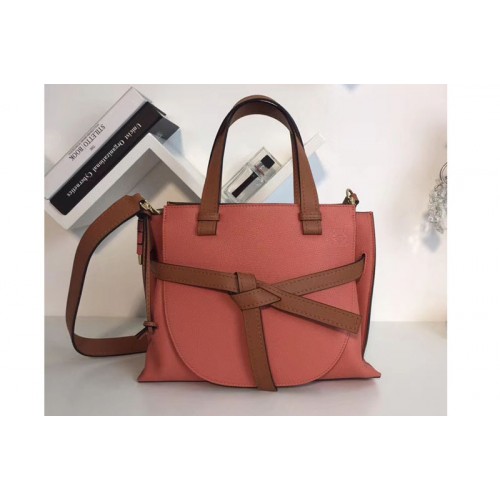 Loewe Gate Top Handle Small Bags Original Leather Pink Tulip Tan