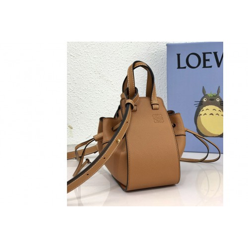 Loewe Mini Hammock drawstring in Brown classic calfskin