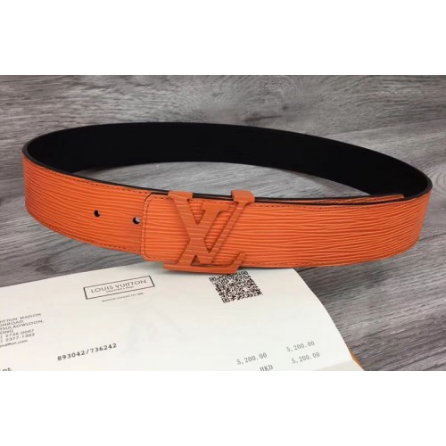 Louis Vuitton M0036U Initiales 40mm Belts in Orange Epi Leather