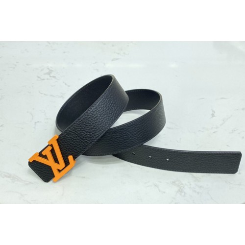 Louis Vuitton M0226V Optic 40mm reversible belt in Black Calf leather With Orange Buckle