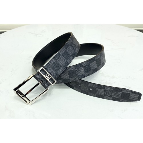 Louis Vuitton M0485V Architect 35mm belt in Damier Graphite Canvas